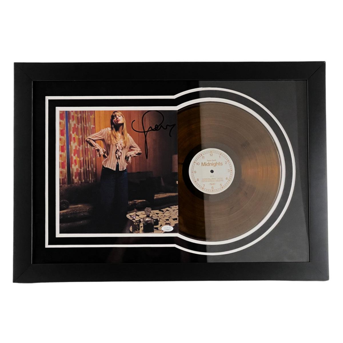 Taylor Swift Signed 12x12 Photo Framed Midnights Vinyl Autographed JSA COA #4