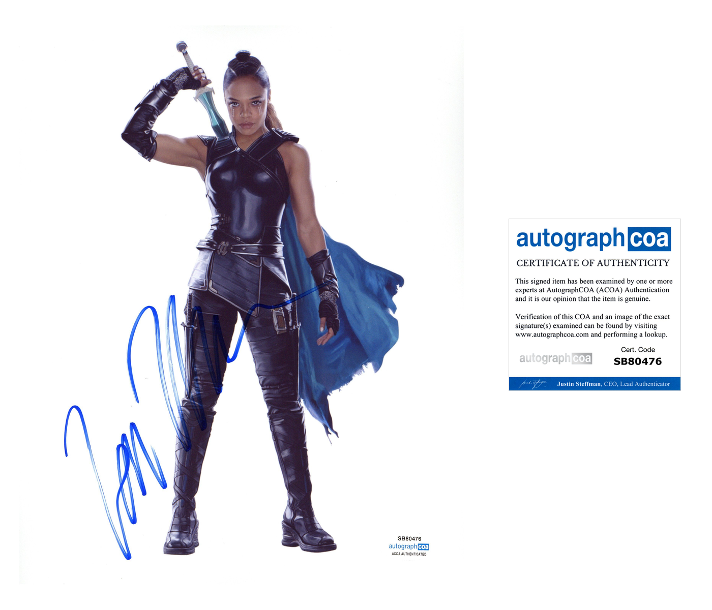 Tessa Thompson Signed 8x10 Photo Avenger Valkyrie Autographed ACOA 2