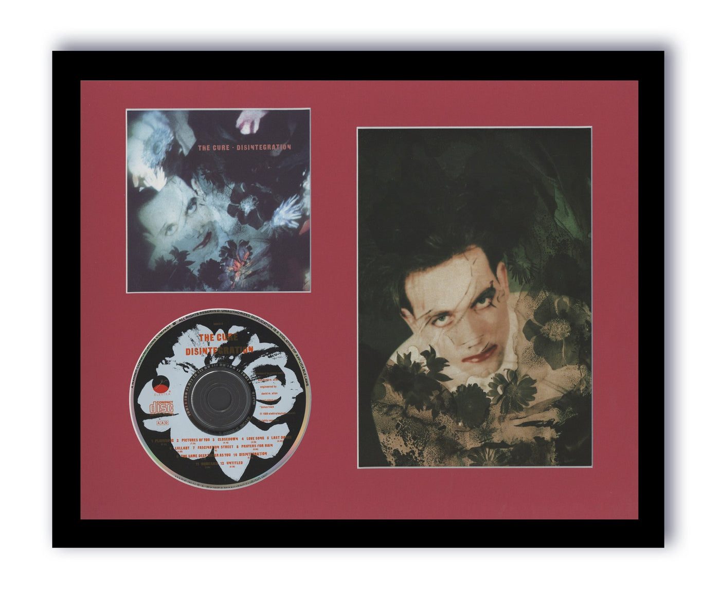 The Cure Custom Framed CD Photo Art Disintegration Robert Smith 80s