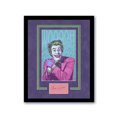 The Joker Cesar Romero Autographed Signed 11x14 Framed Photo Batman ACOA