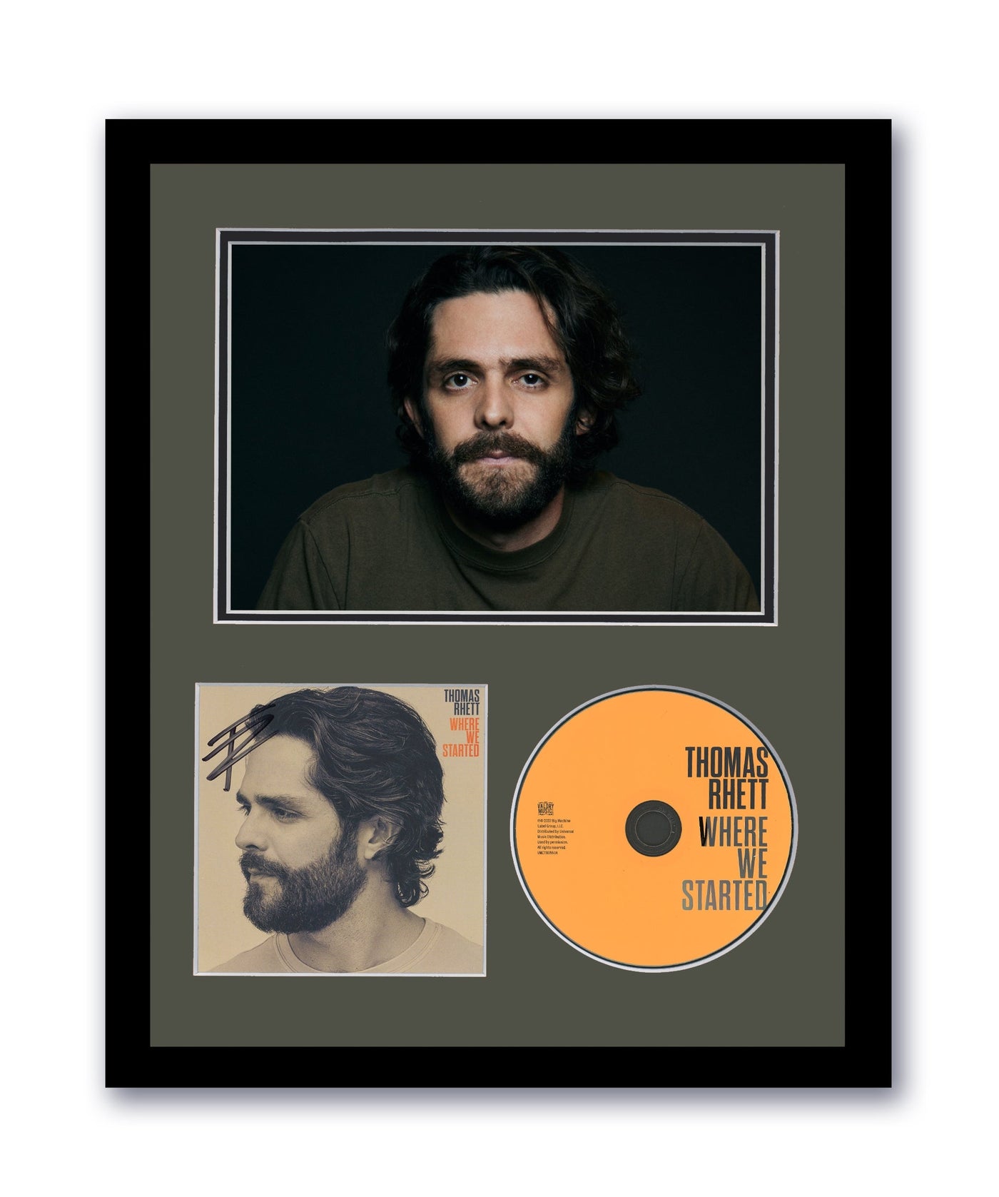 Thomas Rhett Autographed 11x14 Custom Framed CD Where We Started Country ACOA 3