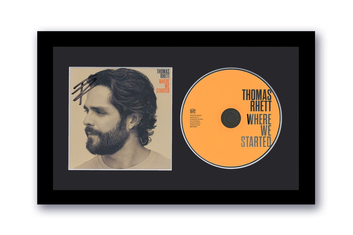 Thomas Rhett Autographed Signed 7x12 Custom Framed CD Where We Started ACOA