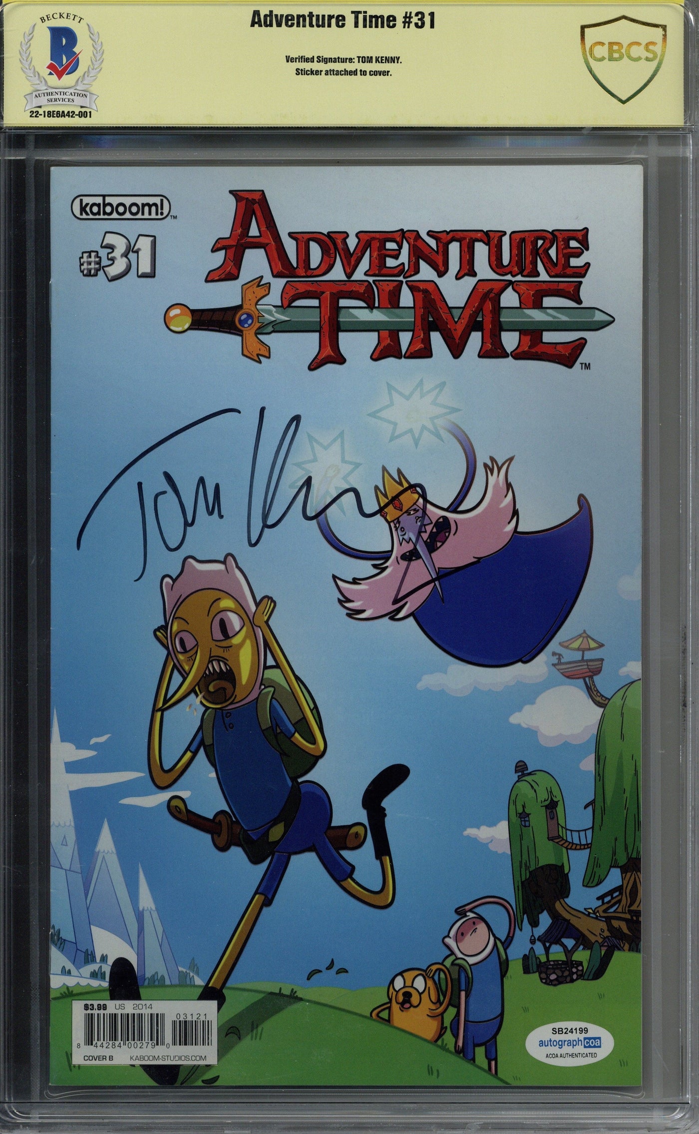 Tom Kenny Signed Adventure Time #31 Comic Book CBCS