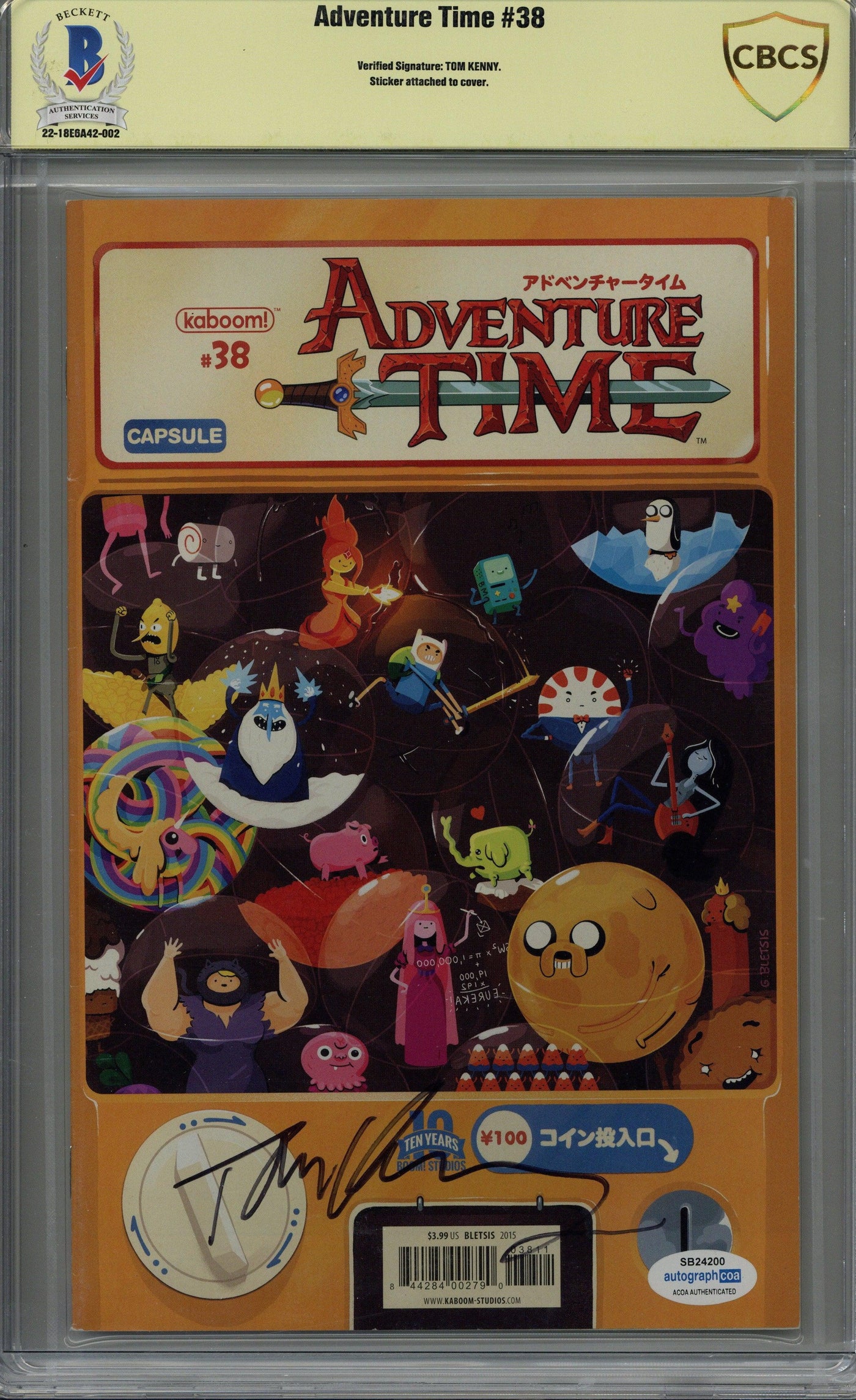 Tom Kenny Signed Adventure Time #38 Comic Book CBCS