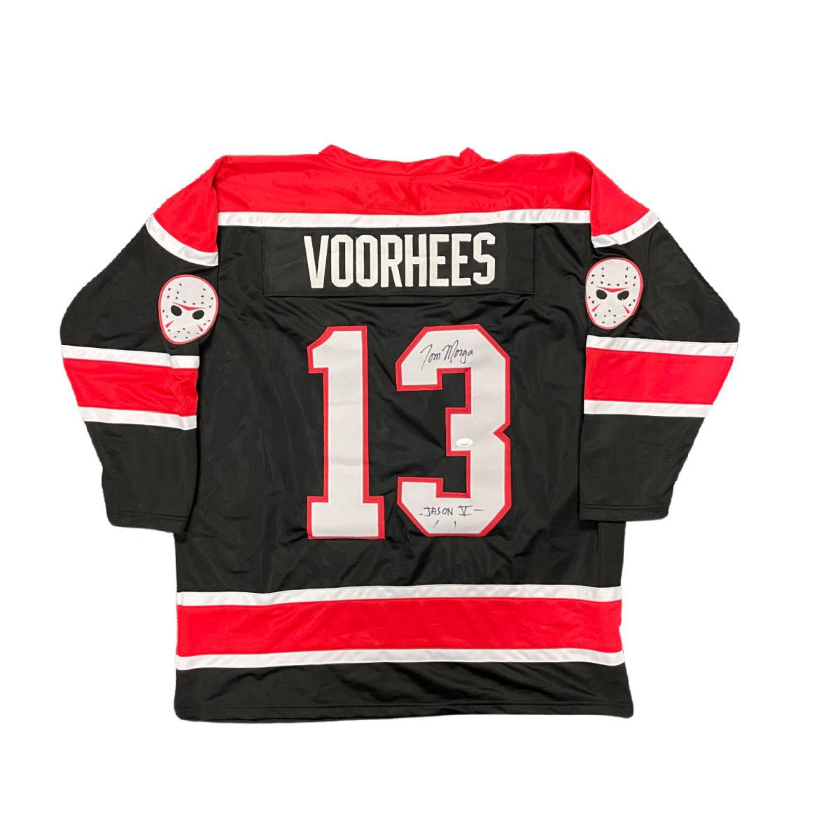 Tom Morga Signed Custom Jason Voorhees Jersey XL Friday the 13th Autographed JSA