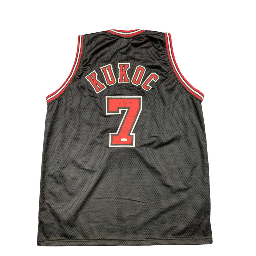 Toni Kukoc Autographed Custom shops Chicago Bulls Jersey