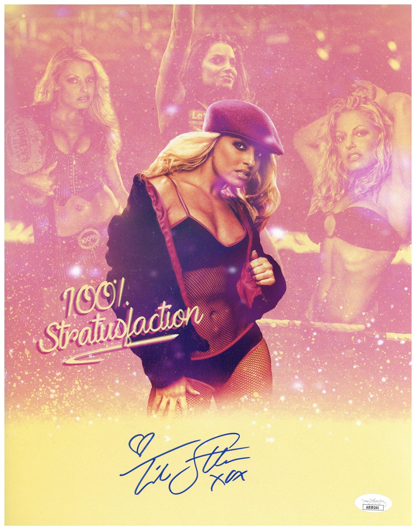 Trish Stratus Signed 11x14 Photo WWE Womans Champion Autographed JSA COA 7