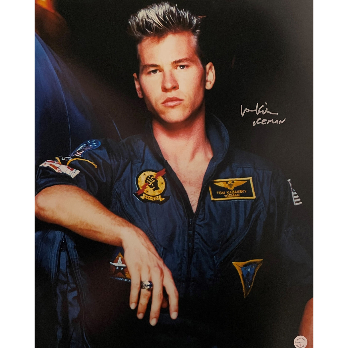 Val Kilmer Signed 16x20 Photo Top Gun Iceman Autographed JSA COA 2
