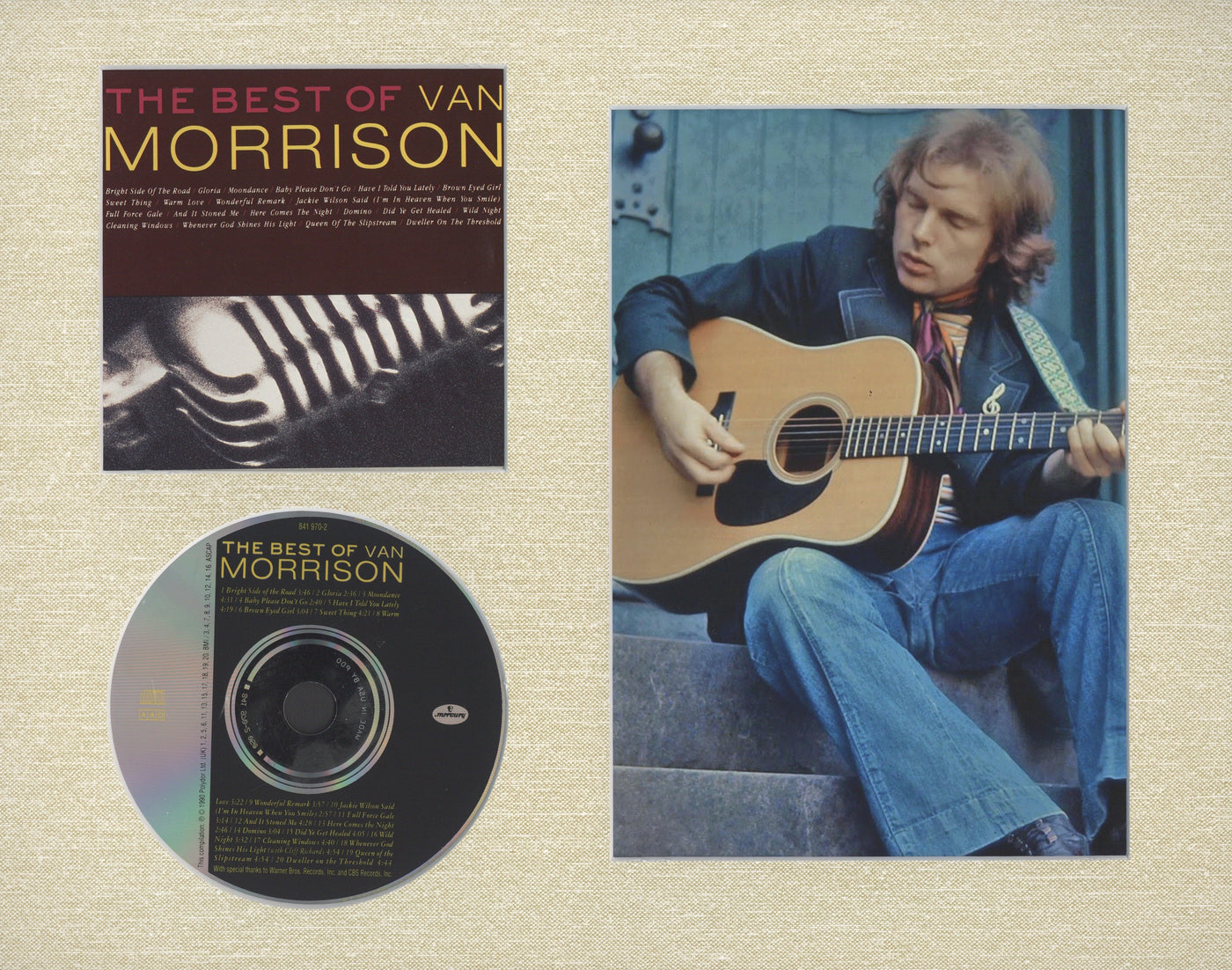 Van Morrison Custom Frame CD Photo 60s 70s Rock Van The Man Best Of
