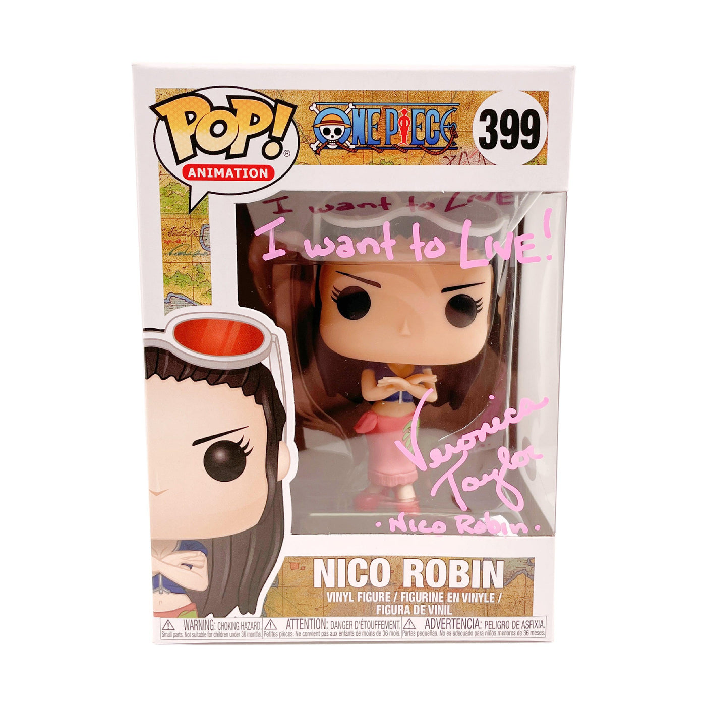 Veronica Taylor Signed Funko POP One Piece Nico Robin Autographed JSA COA