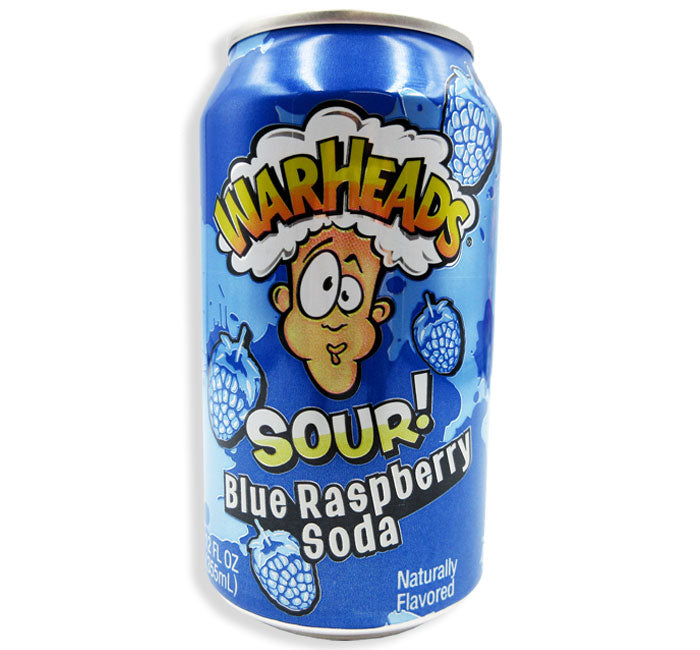 Warheads Soda Can, 1 Can (Blue Raspberry)