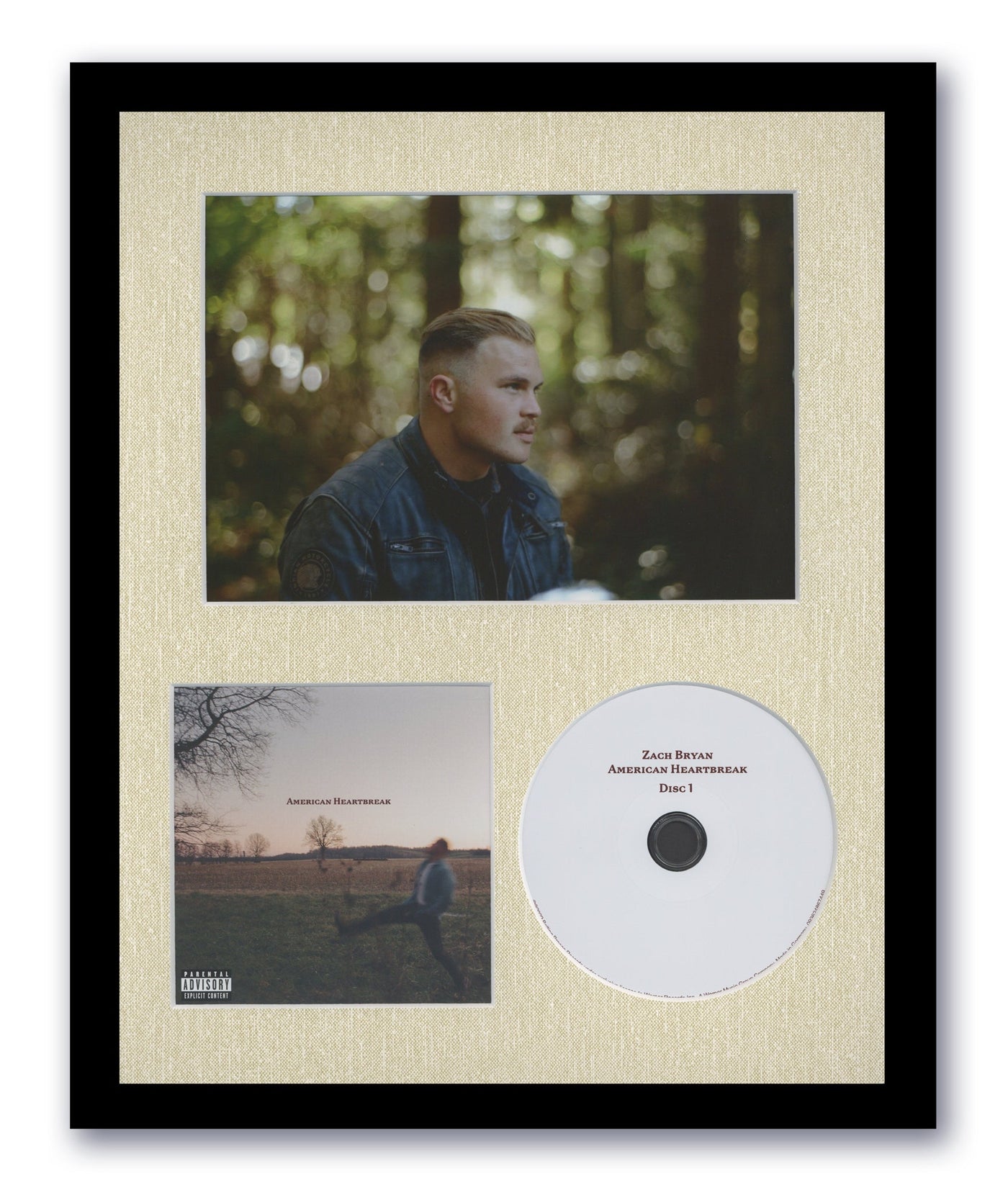 Zach Bryan American Heart Custom Framed CD Photo Country Music