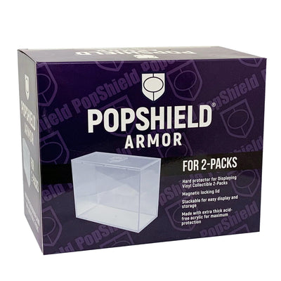 PopShield Armor for 2-Packs (1 Count) - Hard Protector, Stacks with Magnetic Lid